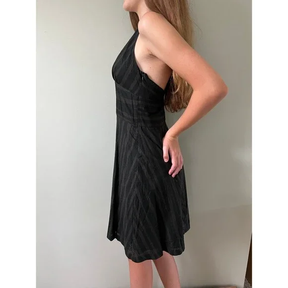 Womens Halter Style Zebra Striped Fall Sundress Dress | Rogan for Target | sz 7 - Picture 5 of 8